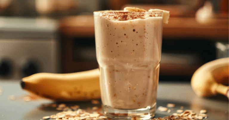 🍌 Banana Oat Smoothie – A Quick, Healthy Favorite for Moms & Kids